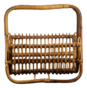 Vintage Bamboo Magazine Rack