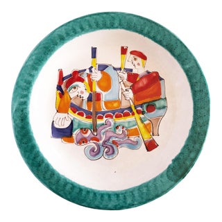 Giovanni De Simone Round Fisherman Plate For Sale