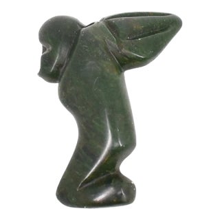 Early 20th Century Shona Stone Verdite Angel Figure Sculpture Mzimba Collection For Sale