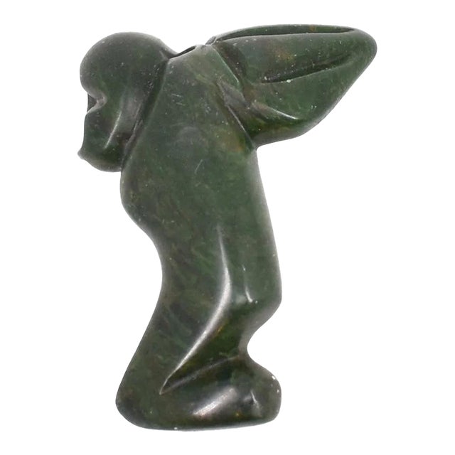 Early 20th Century Shona Stone Verdite Angel Figure Sculpture Mzimba Collection For Sale