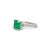 Early 21st Century 14k White Gold Gia 3.90ct Emerald Hidden Halo Accented Diamond Cocktail Ring, Size 5.25 For Sale - Image 5 of 8