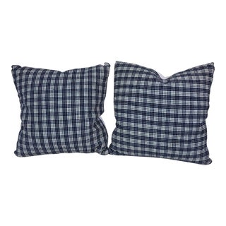 French Linen Homespun Pillows - a Pair For Sale