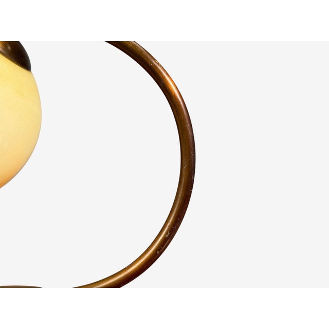 Brass European Modern, Desk Lamp, Brass, Glass, Europe, 1970s For Sale - Image 8 of 10