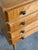 Vintage Small Oak Dresser With 4 Drawers Sunburst Knobs and Tapered Legs Denmark 1960s For Sale - Image 10 of 12