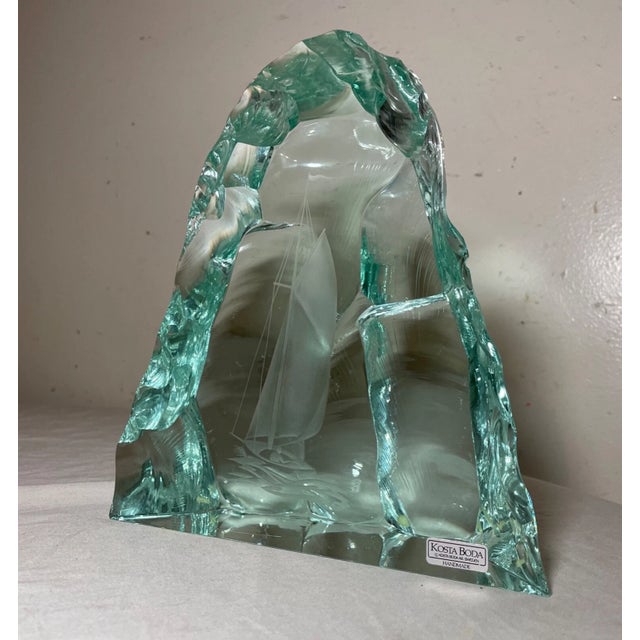 This vintage handmade sculpture by Vicke Lindstrand for Kosta Boda is a stunning piece that will add a touch of nautical...