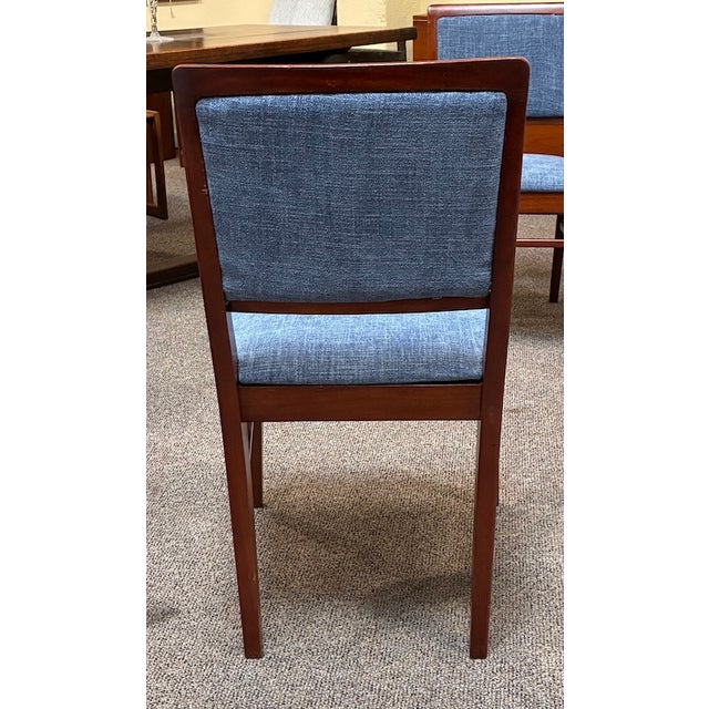 Set of Six European Mid Century Modern Mahogany Framed Dining Chairs c.1960 For Sale - Image 14 of 14