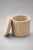 Contemporary Handcrafted Travertine Stone Lidded Jar, 5" Organic Modern Canister For Sale - Image 3 of 6
