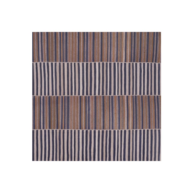 1960s 1960s Vintage Oversize Striped Turkish Kilim Rug 8'11'' X 10'9'' For Sale - Image 5 of 13