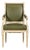 Early 20th Century French Louis XVI Style Painted Armchair in Olive Green For Sale