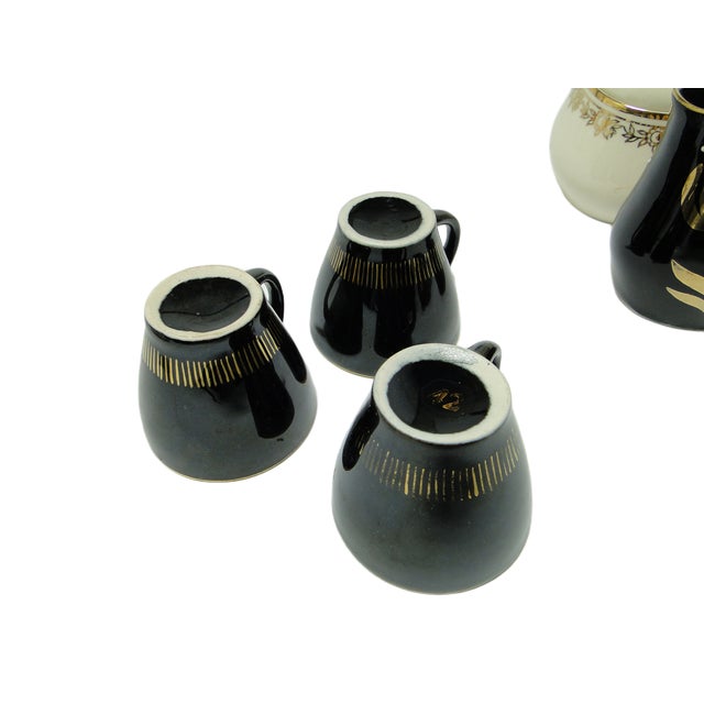 Black Postmodern Kajtek Cups from Pruszków, Poland, 1970s, Set of 3 For Sale - Image 8 of 10