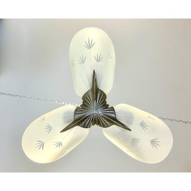 Boho Chic Art Deco Crystal Glass Pendant Lamp from Esc Zukov, 1940s For Sale - Image 3 of 16