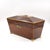 An English Regency mahogany box of tapered rectangular form with a pyramidal lid outlined in satinwood stringing. The lid...
