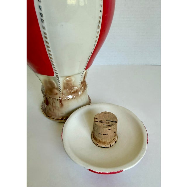 Vintage Paul Lux 1969 Ceramic Hot Air Balloon Liquor Decanter For Sale - Image 9 of 11