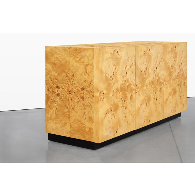 Canary Yellow Mid-Century Modern Burl Wood Credenza by Arthur Umanoff for Dillingham For Sale - Image 8 of 14