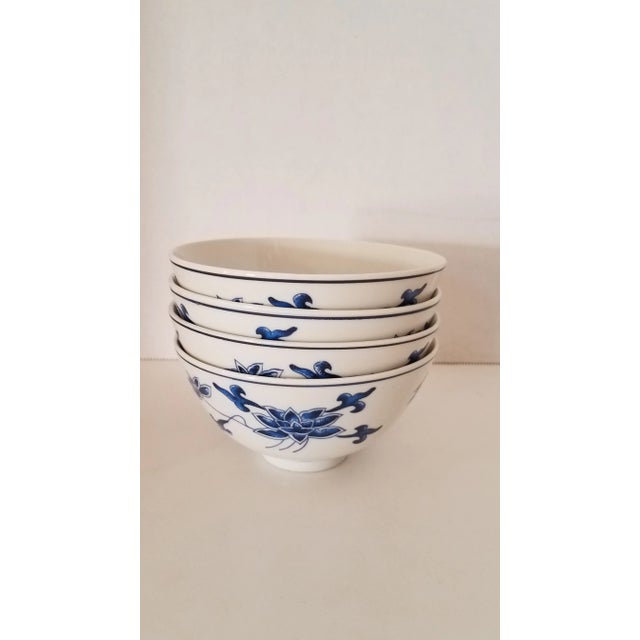 Ceramic Vintage Great China Zhongdu Jingdez Porcelain Rice Bowls- Set of 4 For Sale - Image 7 of 7