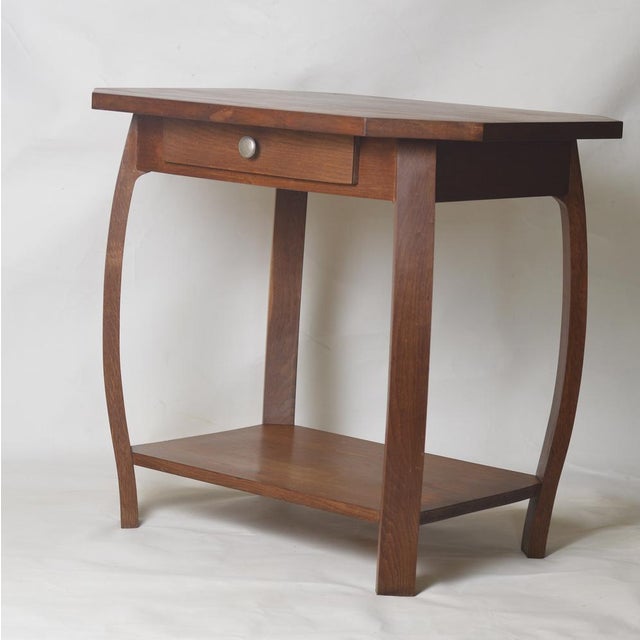 Art Deco Table in Oak with Curved Legs, 1930s For Sale - Image 6 of 12