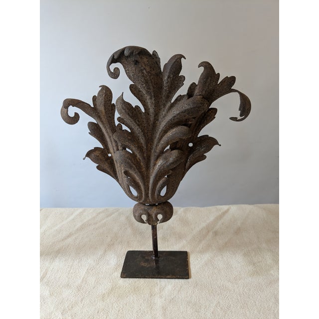 These 19th Century French gilt iron fragments are mounted on more recent iron stands and are priced for the pair.