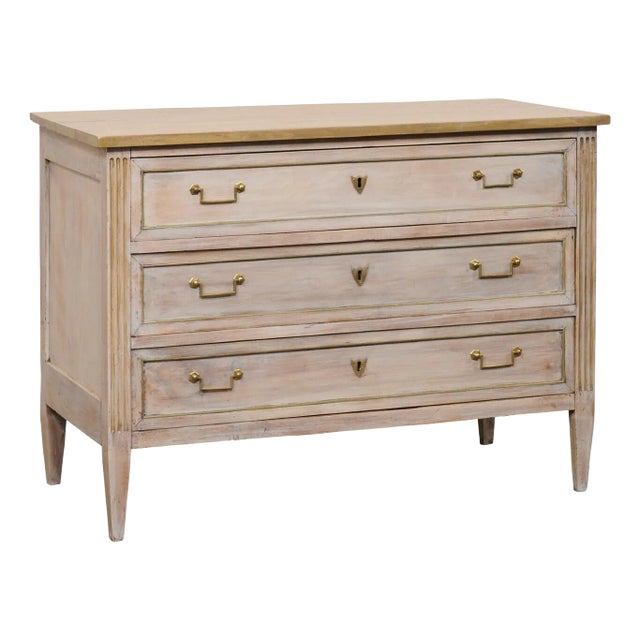 French 19th Century Commode with Brass Hardware For Sale