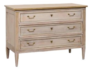 French 19th Century Commode with Brass Hardware
