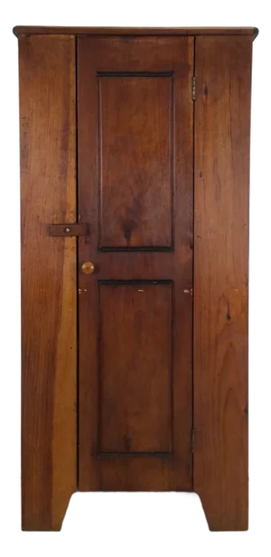 Antique American Pine Cabinet With 4 Shelves