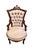 Dove Gray Antique “His” & “Hers” American Neo-Grec Upholstered Chair Set For Sale - Image 8 of 15