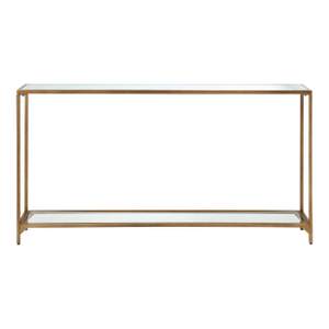 Modern Thin Narrow Gold Console Table