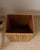 Mid-Century Modern Vintage Scorched Rattan Waste Basket For Sale - Image 3 of 9