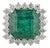 6.43 Ct Zambian Emerald Diamond Cocktail Ring Size 7 by VRJewels in 14k White Gold For Sale