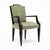 Set of Four French Art Deco Ebonized Wood and Green Upholstered Armchairs For Sale - Image 4 of 9