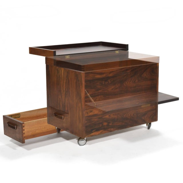 Mid 20th Century Rolf Hesland Rosewood Cube Bar by Bruksbo For Sale - Image 10 of 10