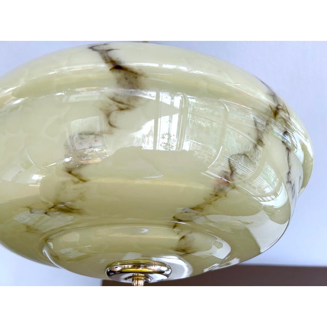 Art Deco Pendant Light in Marble Glass, 1930s For Sale - Image 17 of 18
