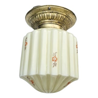 Art Deco Brass Ceiling Lamp, 1920s For Sale