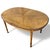 Vintage Bookmatched Veneer Oval Extension Dining Table. An elegant vintage dining table with an oval bookmatched-veneer...