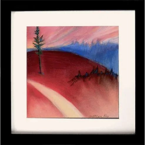 Abstract Landscape Original Pastel Drawing "Logging Site With Mist" For Sale - Image 4 of 5