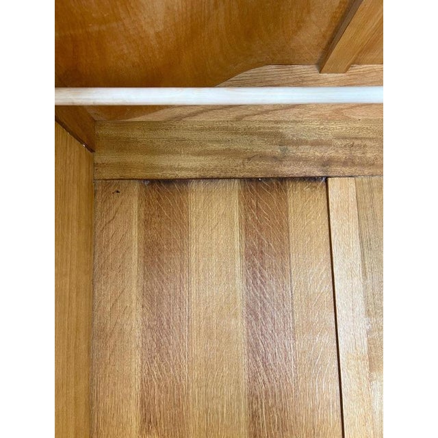 Vintage French Louis XVI Style Carved Oak 4-Door Wardrobe For Sale - Image 13 of 15