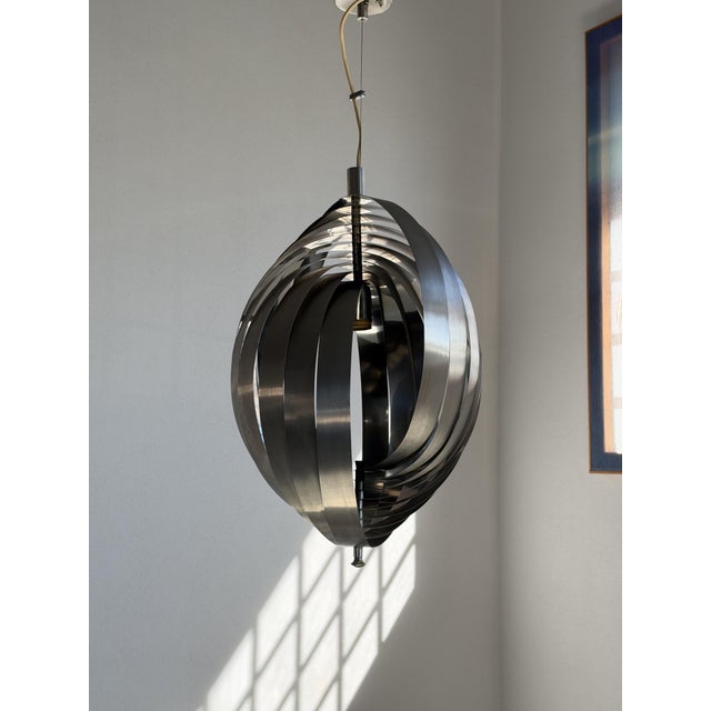 Vintage Pendant Light by Henri Mathieu, 1970s For Sale - Image 3 of 8