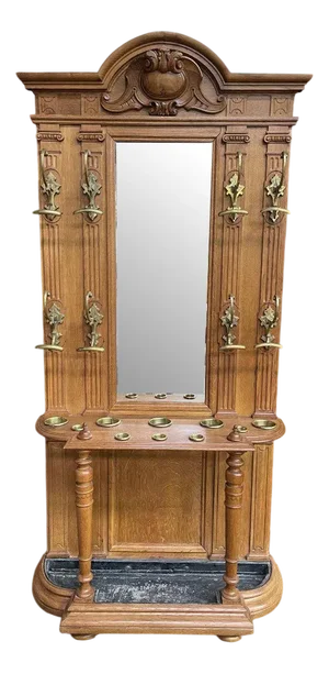 Napoleon III Oak Entrance Cloakroom