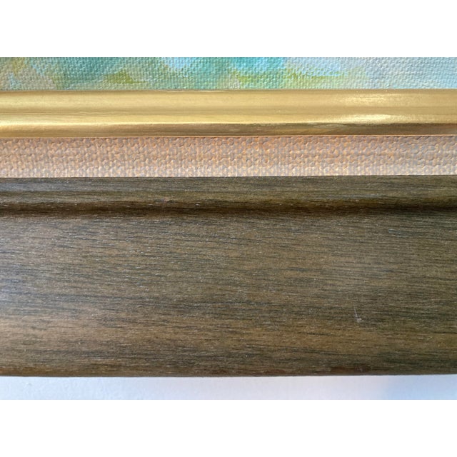 Sky Blue Cape Cod Oil Painting on Canvas Framed by Catherine Rourke 1966 Original For Sale - Image 8 of 8