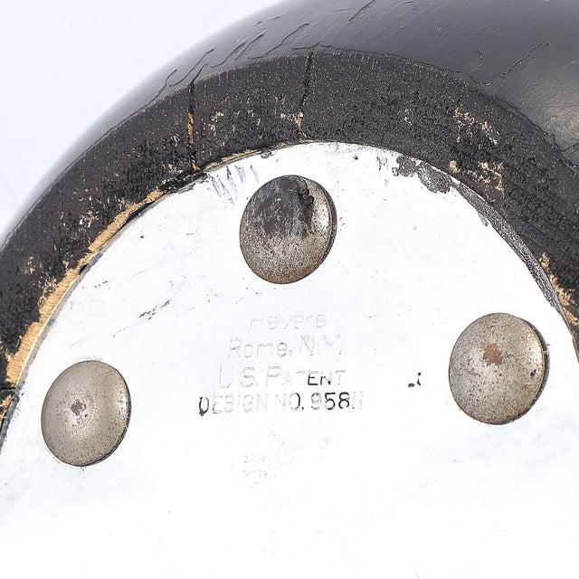 Art Deco Machine Age Spring Steel & Black Enamel Spherical Bookends by Revere For Sale - Image 13 of 14