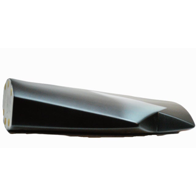 1990s John Bergen Satin Black Large Geometric Shape Ceramic Vase For Sale - Image 10 of 10