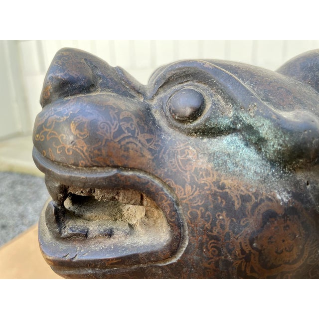 Bronze Guardian Lion or Foo Dog For Sale - Image 9 of 14