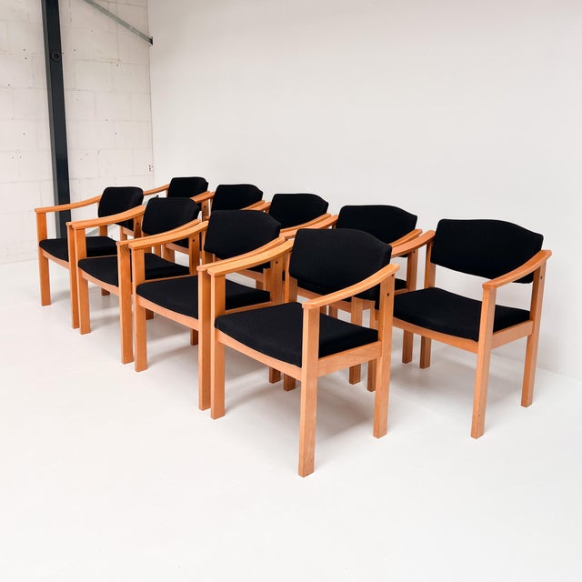 Black Mid-Century Modern Scandinavian Chair , 1980s For Sale - Image 8 of 13