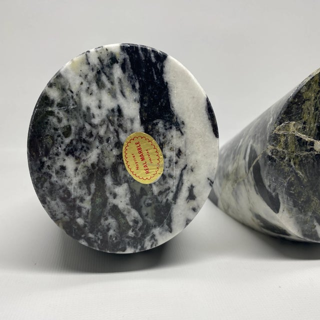 Vintage Slanted Green Marble Bookends For Sale - Image 11 of 13