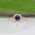 2020s Ceylon Blue Sapphire Ring With Earth-Mined Diamond Accents: Solid 14k Gold, Size 6.75 For Sale - Image 5 of 9