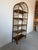1970s 1970's Vintage Coastal Bamboo Rattan Arched Etagere Shelf For Sale - Image 5 of 14
