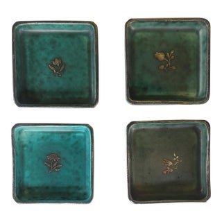 1930s Argenta Stoneware: Trays by Wilhelm Kåge, Sweden- Set of 4 For Sale