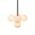 Not Yet Made - Made To Order Bunch Pendant, Black, 74in H, Modern, 5 Inch Glass Globes, by Research.Lighting, Modern, Minimal Hanging Light For Sale - Image 5 of 8