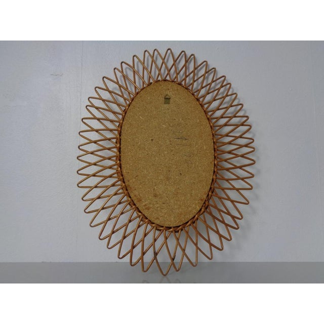 Italian Rattan Mirror, 1960s For Sale - Image 4 of 13