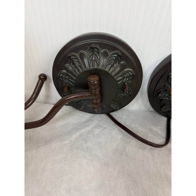 Barnes & Ivy French Rustic Swing Arm Sconces, Pair For Sale - Image 10 of 12