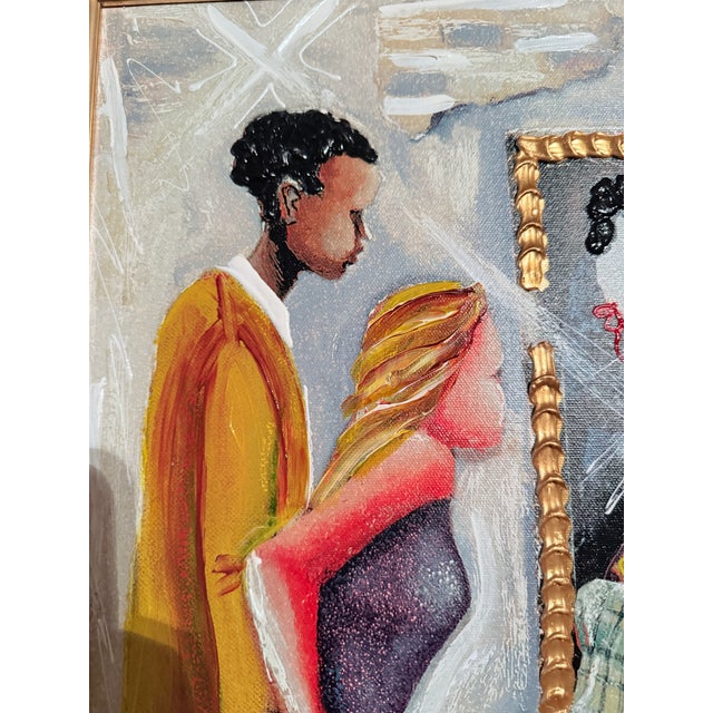Peter Max Contemporary Glynn Marcus “Spectators at the Tarkay Exhibit” Giclee on Canvas With Hand Embellishment and Bas Relief Signed For Sale - Image 4 of 13